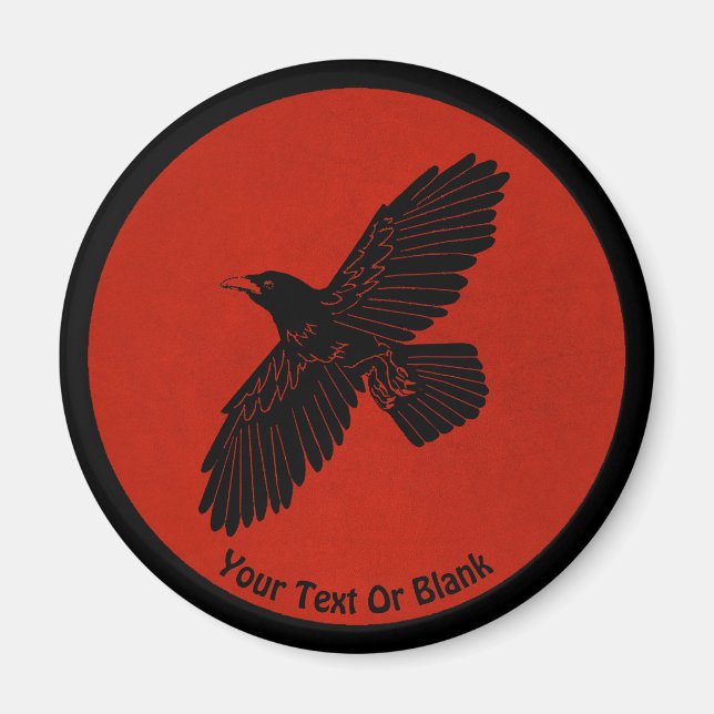 Imã Raven Em Vermelho (Frente)