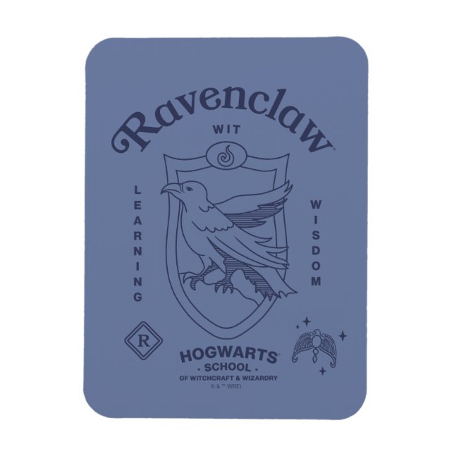 Ímã RAVENCLAW™ Wit Learning Wisdom Crest (Vertical)