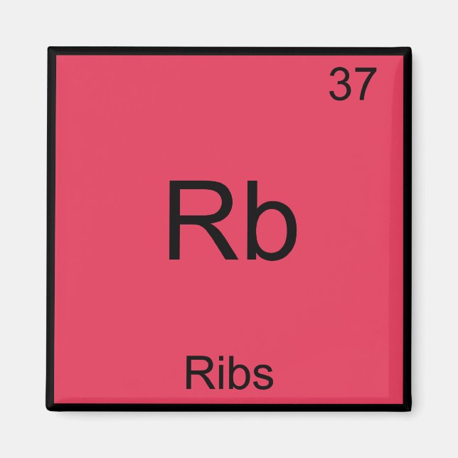 Imã Rb - Símbolo de Elemento de Química da Ribs Engraç (Frente)