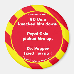 Imã RC Cola Vermelho/Amarelo