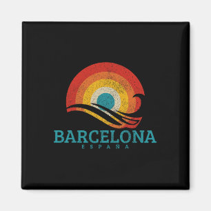 Imã Rcelona Espanha Espanha Vintage Onda Surfista Surf