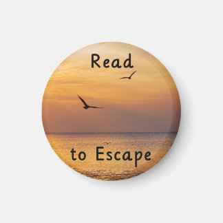 Imã Read to Escape Magnet | Book Lover Reading Quote