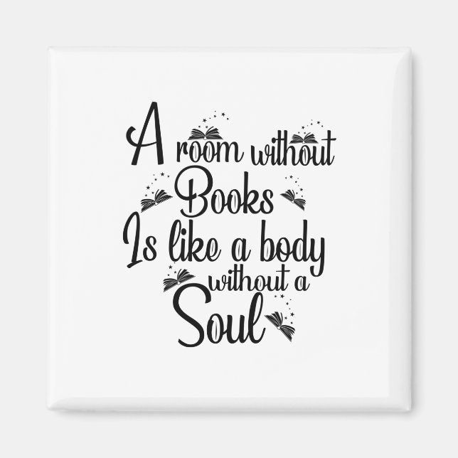 Imã Reading Art A Room Without Books Is Like A Body .p (Frente)