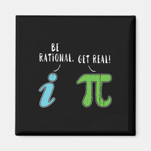 Imã Real Be Rational Engraçado Math Memth Nerd Pi Day