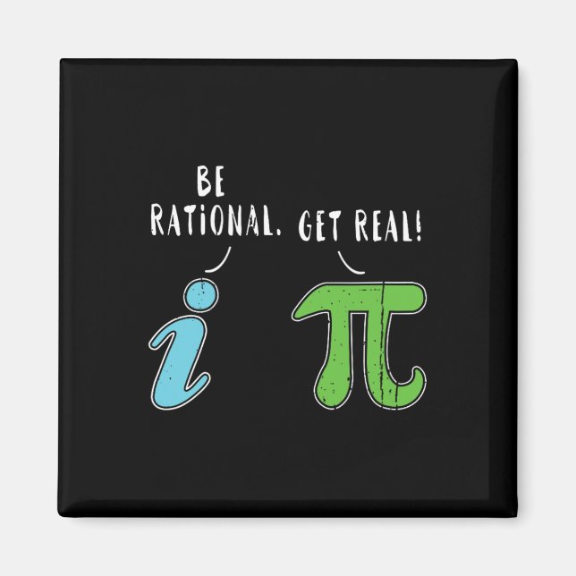 Imã Real Be Rational Engraçado Math Memth Nerd Pi Day (Frente)