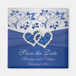 Imã Real Blue e Silver Weding Favor Magnet