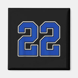 Imã Real Blue White Number 22 Jersey Player Uniform #