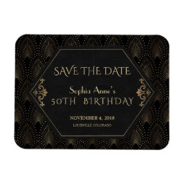 Ímã Real Fleur-de-lis Dourado Grande Gatsby 50º Aniver