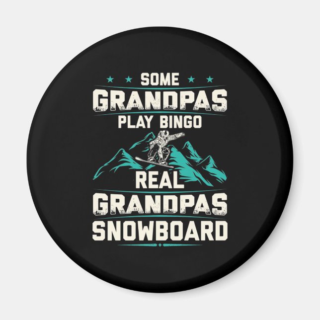 Imã Real Grandpas Snowboard (Frente)