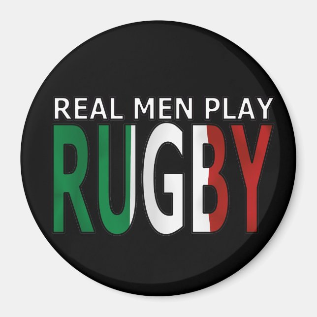Imã Real Men Tocam Rugby na Itália (Frente)