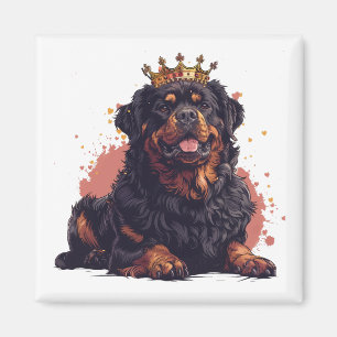 Imã Real Rottweiler - Coroa Rainha do Cachorro