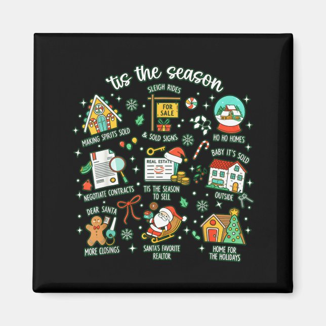 Imã Realtor Christmas Realtor Christmas Real Estate Ch (Frente)