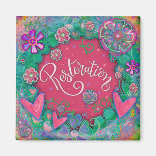 Imã Reativação Diversão Rosa Inspirividade Moderna Flo