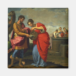 Imã Rebecca e Eliezer no bem, c.1626-27