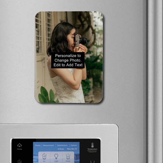 Ímã Rec de Slogan Personalizado do Nome do Trabalho de (Custom Personalized Photo Artwork Name Slogan Rec Magnet)