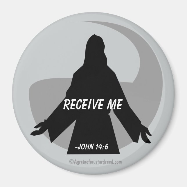 Imã Receba citações de Bíblia John 14:6 (Frente)