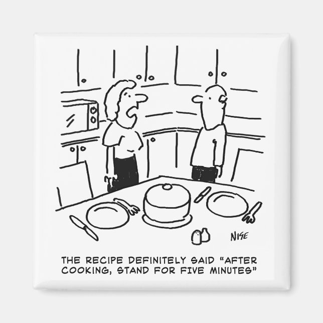 Imã Receber Instruções. Cozinhar doméstico em uma cozi (Frente)