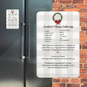 Ímã Receber Keepsasakies Natal Cookies xadrez verde ve