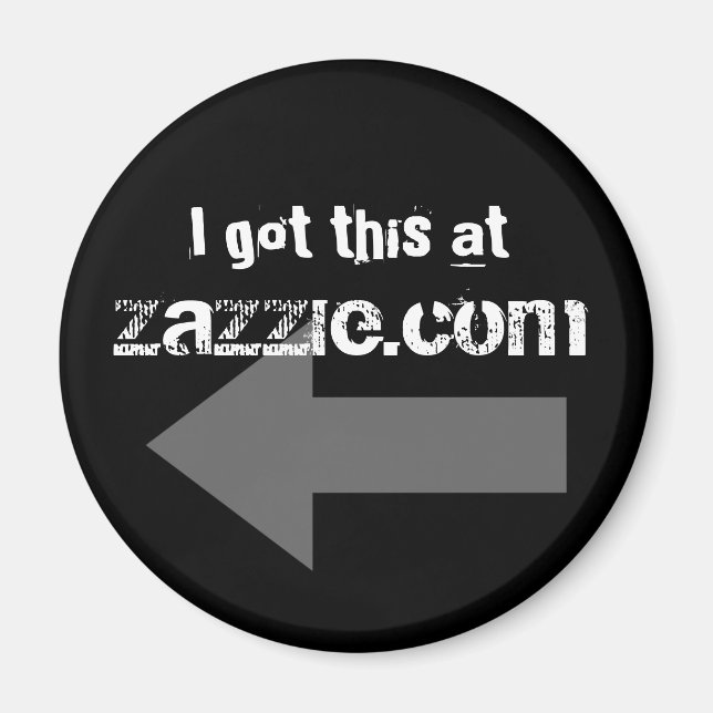 Imã Recebi isto em Zazzle.com (Frente)