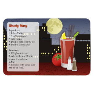Ímã Receita Bloody Mary Cocktail