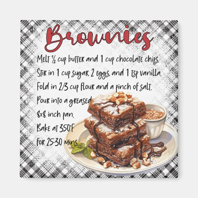 Imã Receita de Brownies (Frente)