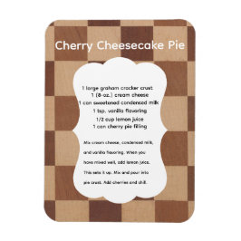 Ímã Receita de Cheesecake de Cereja