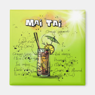 Imã Receita de Cocktail Tropical