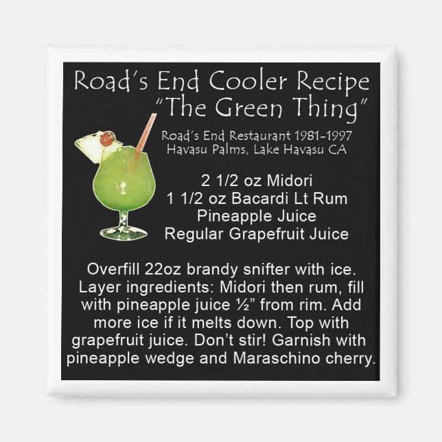 Imã Receita de Coisa Verde (Frente)