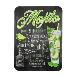 Ímã Receita de quadro coquetel de mojito