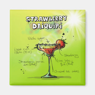 Imã Receita do daiquiri de morango - presente do