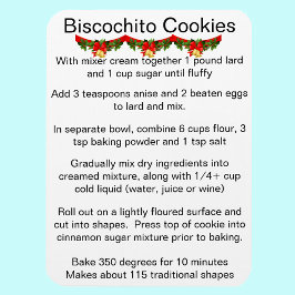 Ímã Receita oficial do biscoito Biscochito do Novo Méx