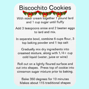 Ímã Receita oficial do biscoito Biscochito do Novo Méx