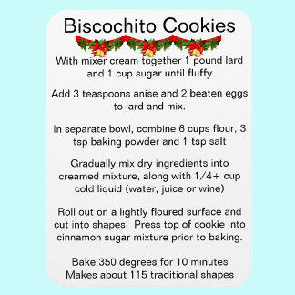 Ímã Receita oficial do biscoito Biscochito do Novo Méx