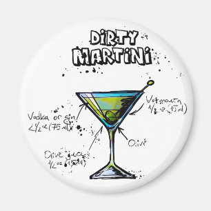 Imã Receita suja do cocktail de Martini