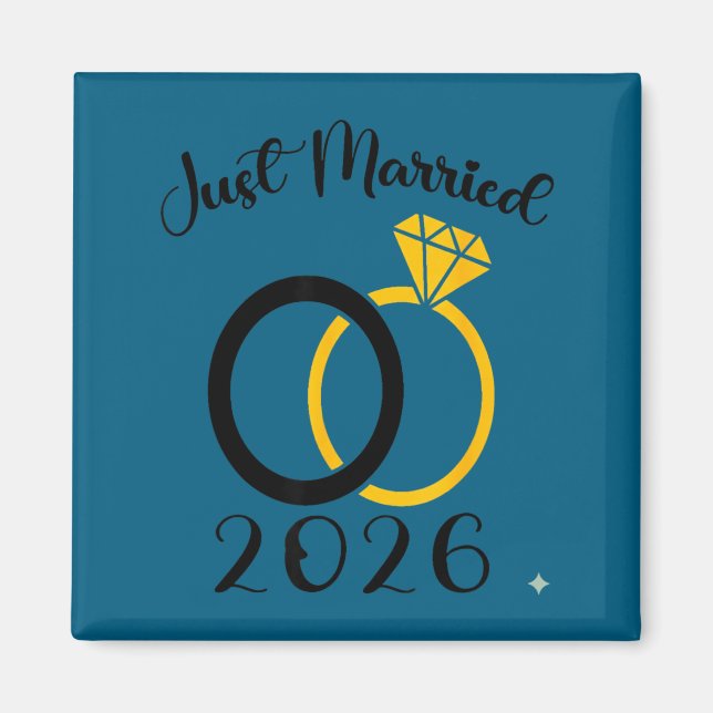 Imã Recém-casados 2026 aliança de casamento lua de mel (Frente)