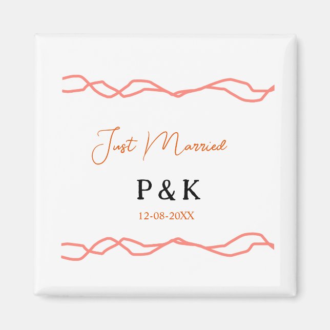 Imã Recem casados adicionar nome do casal data red vin (Frente)