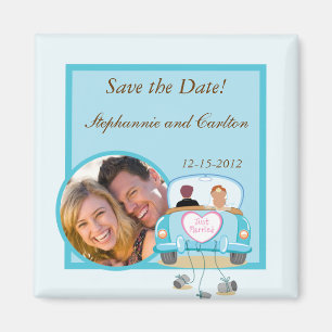 Imã Recem casados Car Anúncio de Casamento