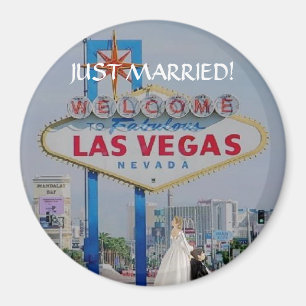 Imã RECEM CASADOS! No botão fabuloso de Las Vegas