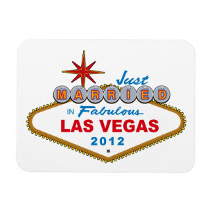 Ímã Recem casados no sinal 2012 fabuloso de Las Vegas