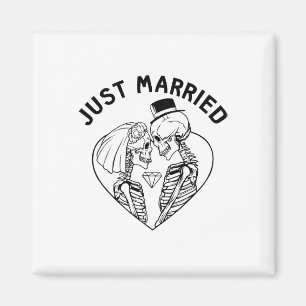 Imã Recém-Casados Noiva Noivo Esqueleto Casal Hallowee