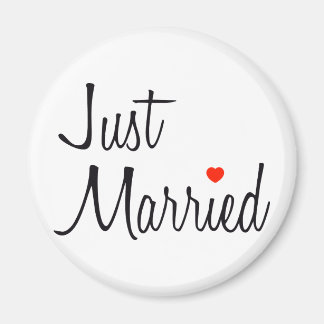Imã Recem casados (Script Com Coração Vermelho)