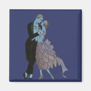 Imã Recém-Casados Vintage Art Déco, Dança de Casamento