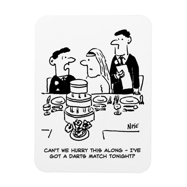 Ímã Recepção de Casamento Noivo tem uma Partida de Dar (Vertical)