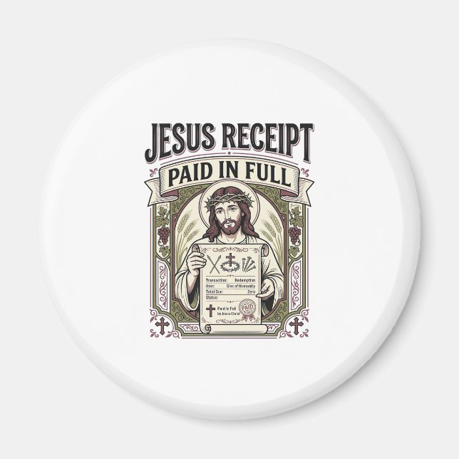 Imã Recibo de Jesus Pago Total Recibo de Jesus Pago Em (Frente)