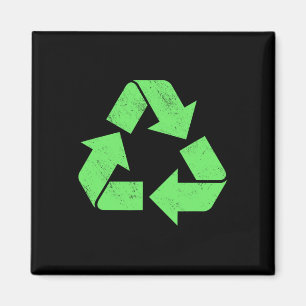 Imã Reciclagem Vintage Logotipo Ambiental Reciclar Ea