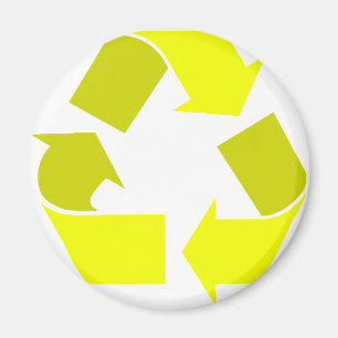 Imã reciclar amarelo