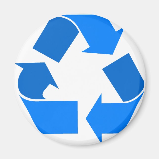 Imã reciclar azul claro (Frente)