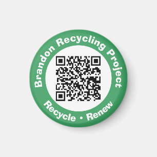 Imã Reciclar de Código QR do Projeto do reciclagem e 