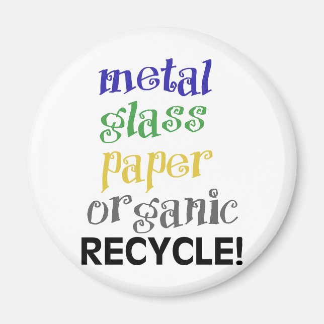 Imã Reciclar! Lista de materiais! (Frente)