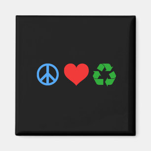 Imã Reciclar Peace Love